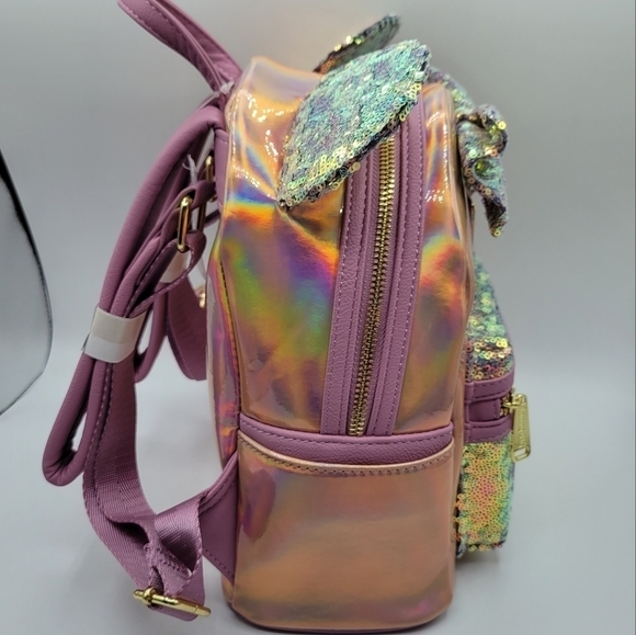 Loungefly Pink EARidescent Iridescent Disney Parks 50th Anniversary Backpack - Picture 5 of 7